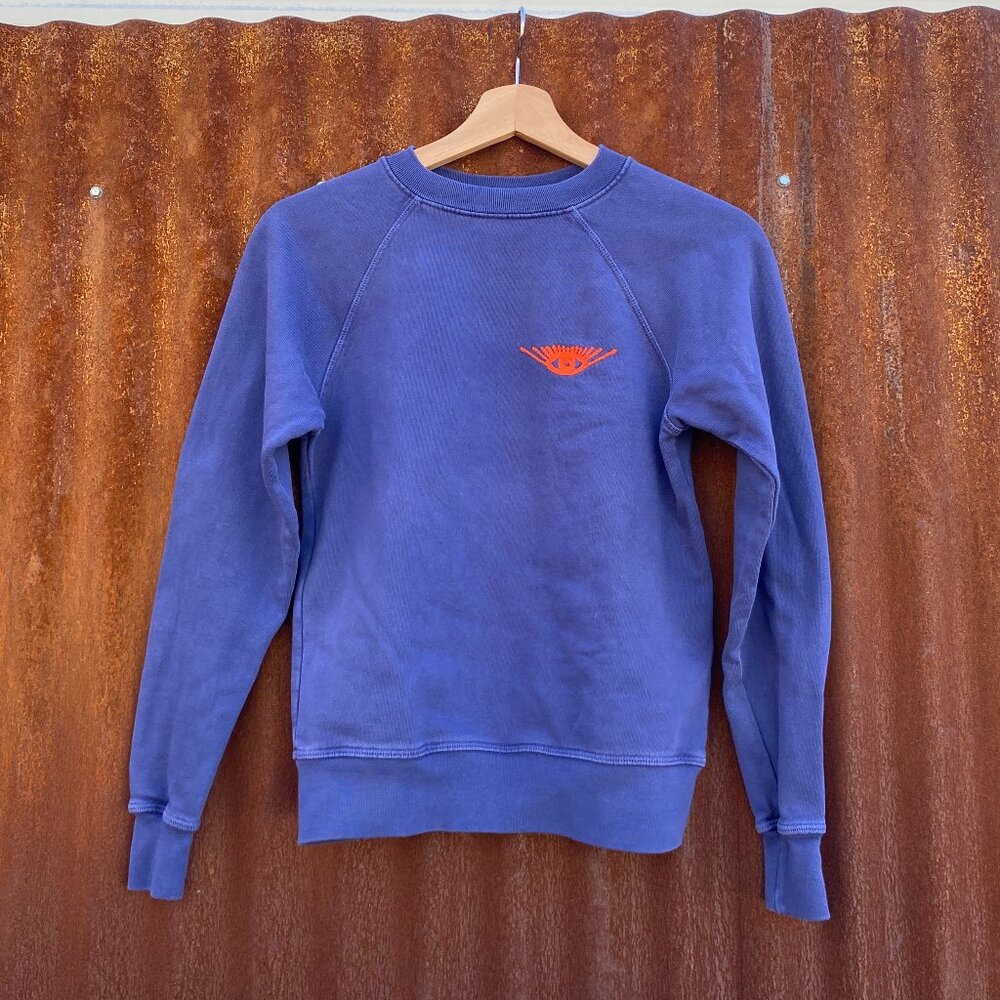 Hey Gang x Far West Collective Cosmic Eye Sweatshirt - size 0/XXS navy